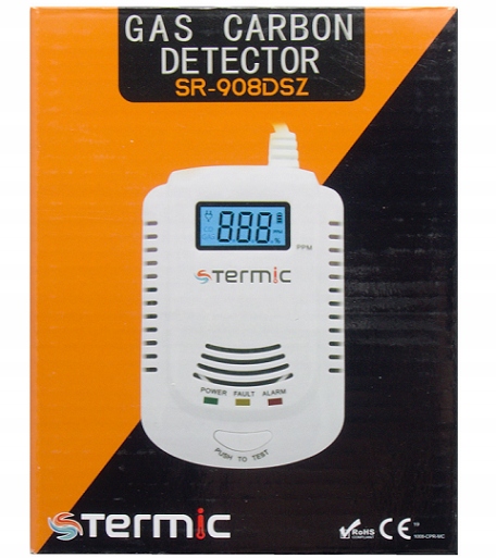 Detektor oxidu uhoľnatého a oxidu uhoľnatého Termic SR-908DSZ